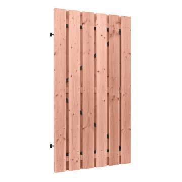 Douglas Plankendeur Geschaafd 16mm planken 100x195cm Zwart Staalframe