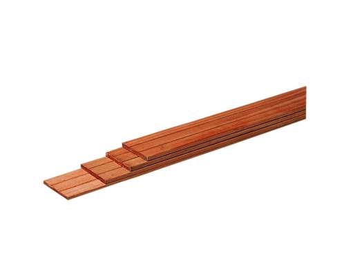 Schuttingplank Geschaafd Hardhout 1.5x14.5x305cm