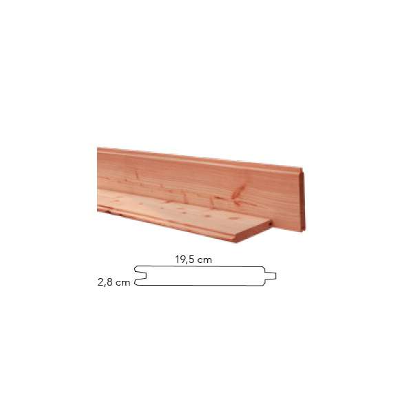 Geschaafd blokhutprofiel Douglas 224cm